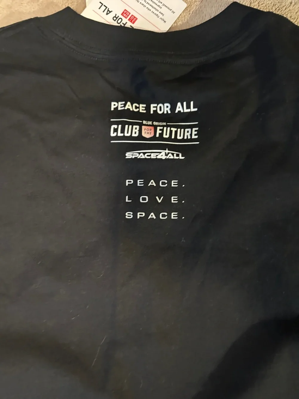 Uniqlo Black Short Sleeve Tee with Rainbow Brushstroke - Picture 3 of 4